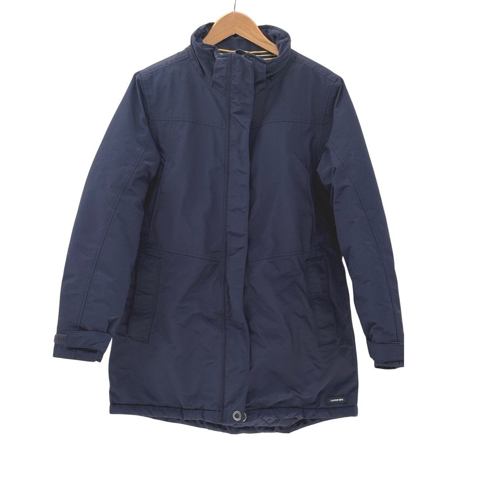 Land's End Squall Jacket Parka Women Size Medium Blue Waterproof Fleece Lined‎